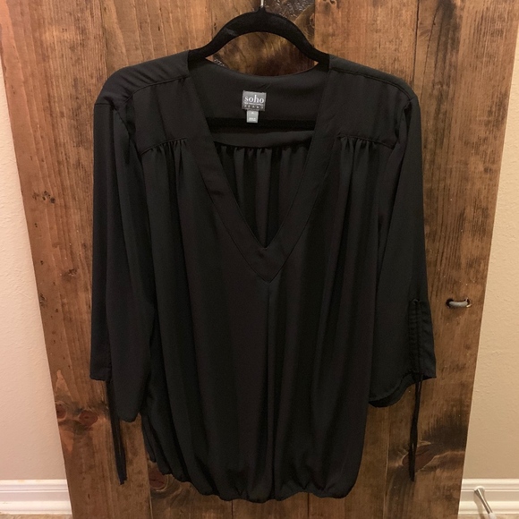 New York & Company Tops - Black New York & Company Soho Blouse